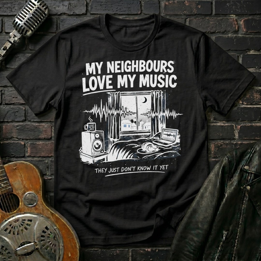 Neighbours Love My Music T-Shirt - Image 4