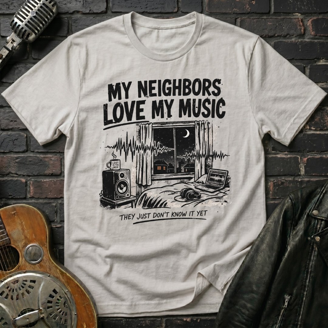Neighbors Love My Music T-Shirt - Image 2