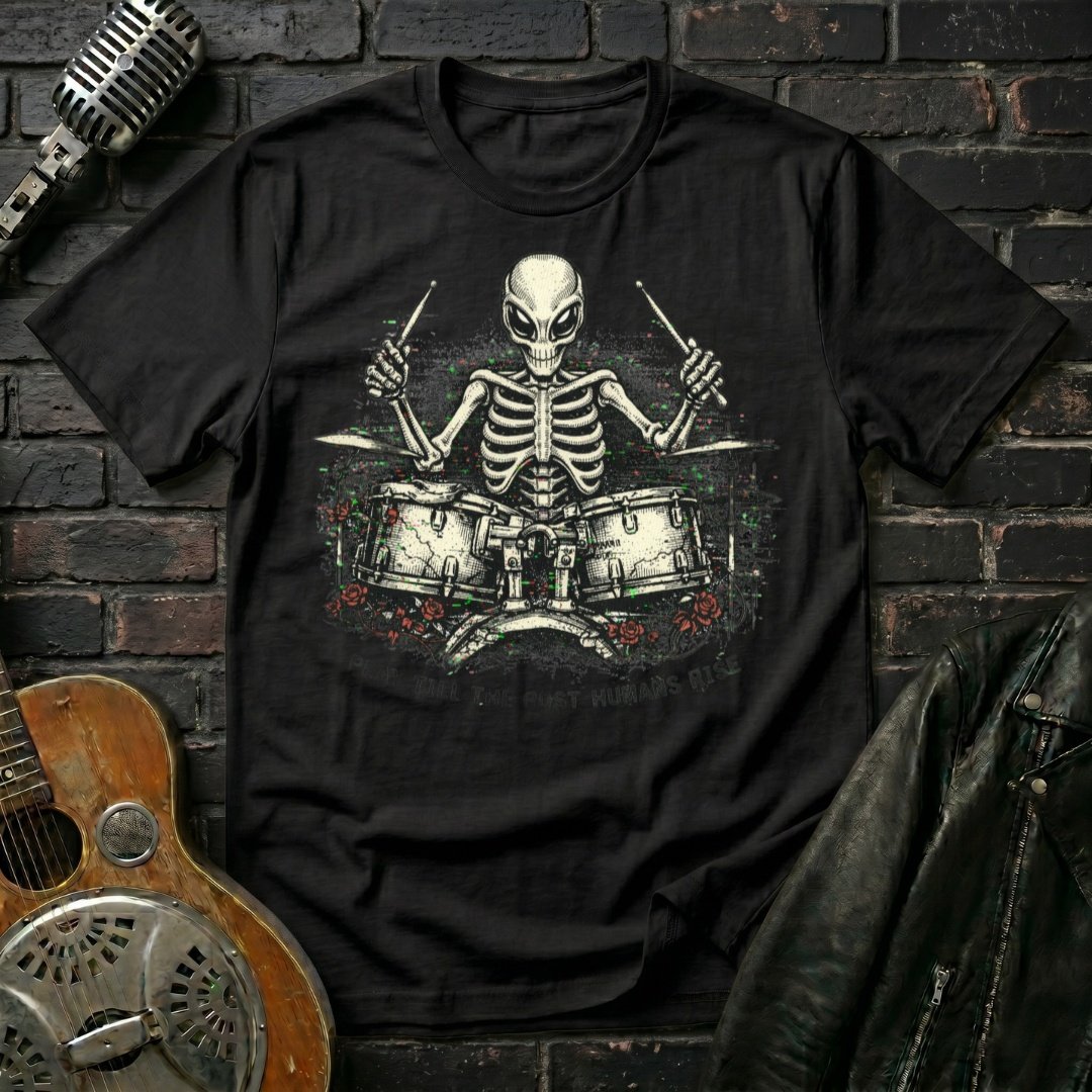 Alien Drummer T-Shirt - Image 4