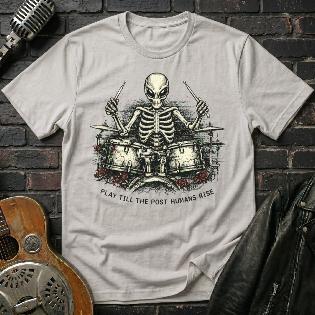 Alien Drummer T-Shirt - Image 2