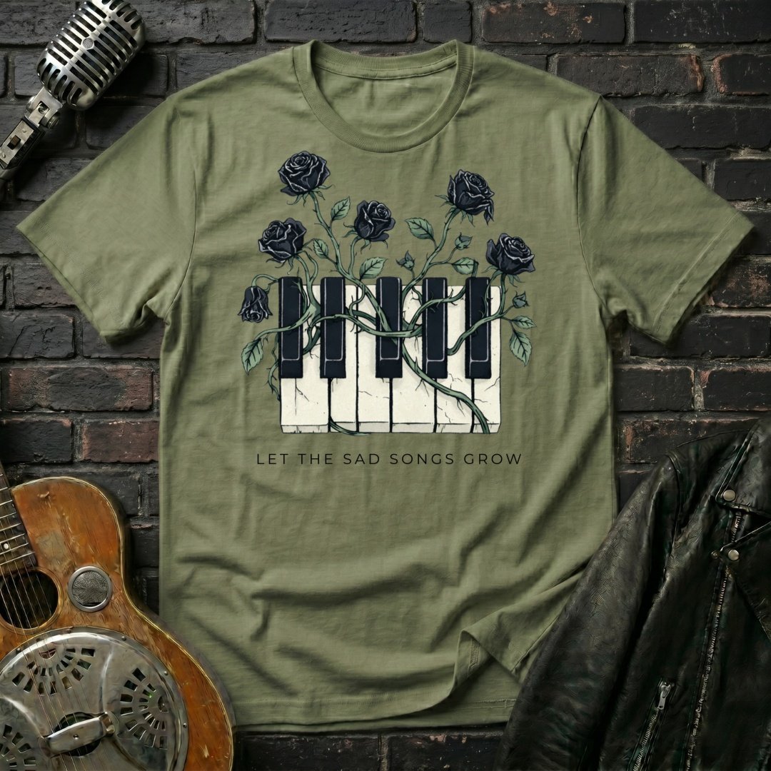 Sad Song Black Rose T-Shirt - Image 3