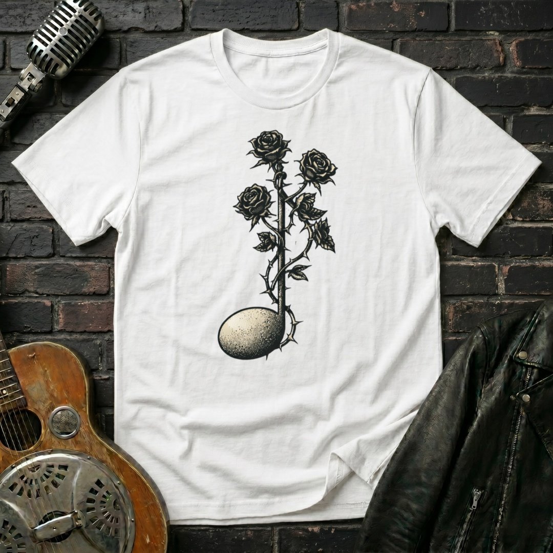 Black Rose Note T-Shirt - Image 2