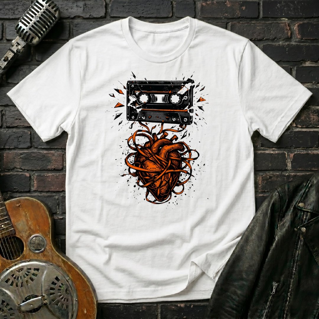 Cassette Shattered Heart T-Shirt