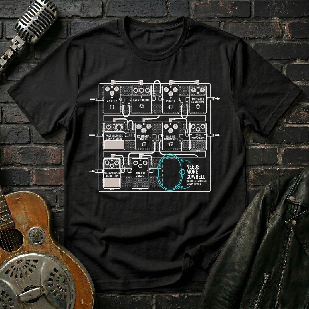 Cowbell for Pedalboard T-Shirt - Image 2