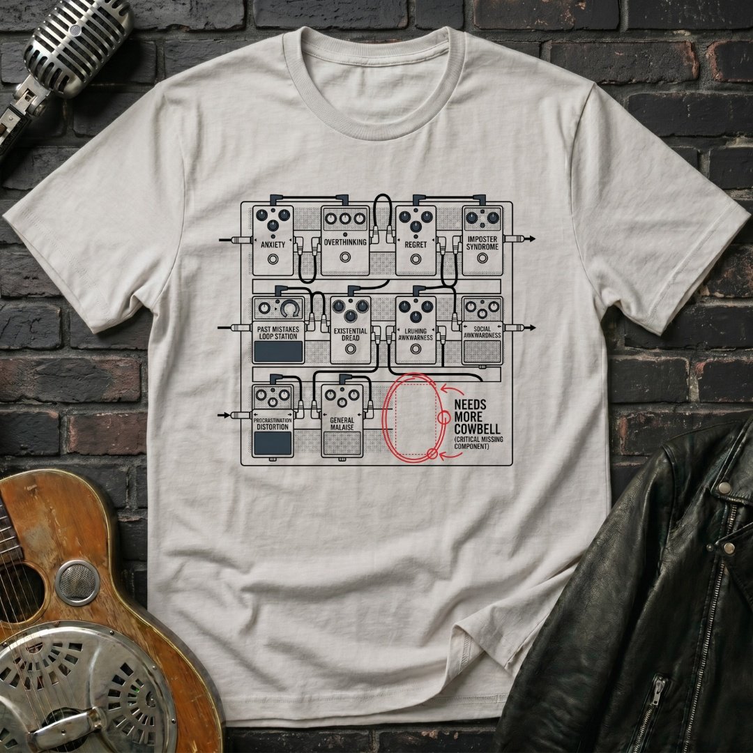 Cowbell for Pedalboard T-Shirt - Image 3