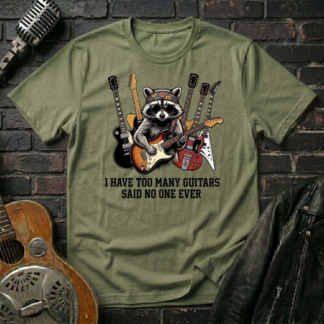 Too Many Guitars 6 T-Shirt - Image 3
