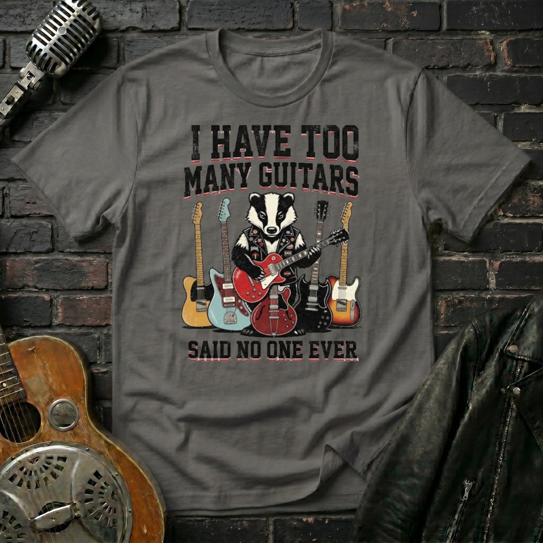 Too Many Guitars 9 T-Shirt - Image 4