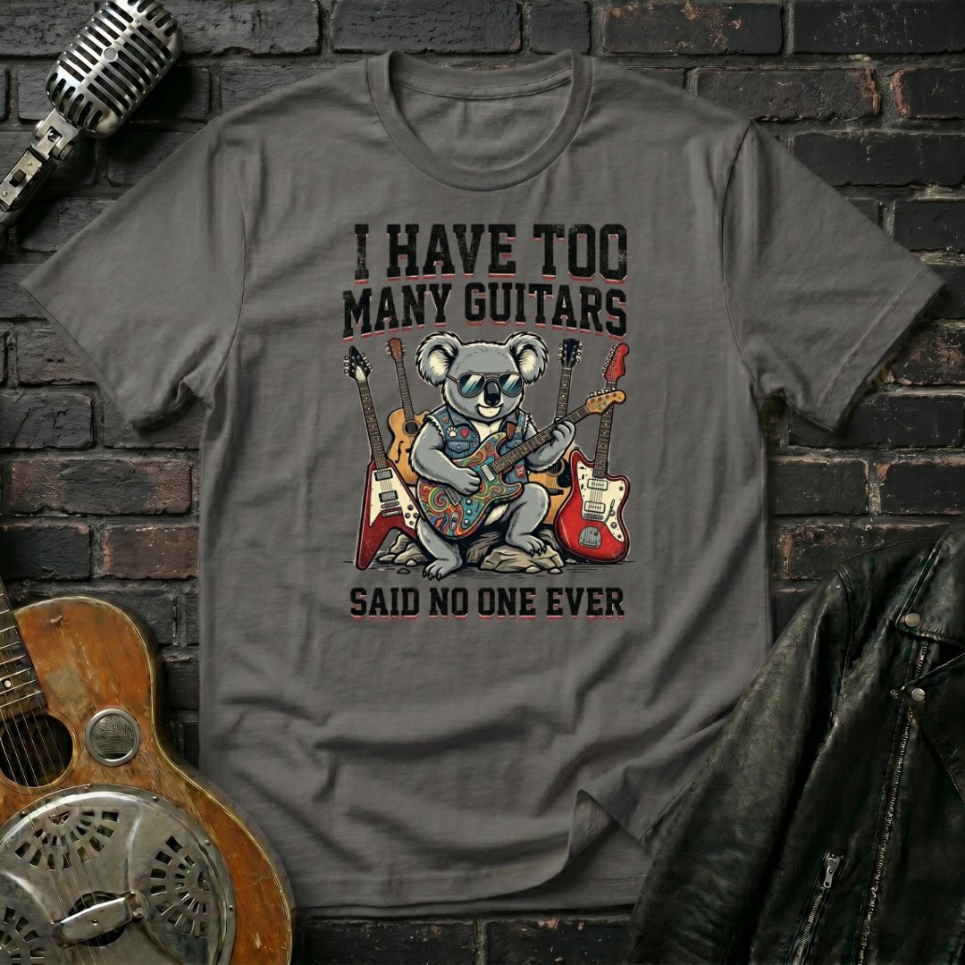 Too Many Guitars 11 T-Shirt - Image 4