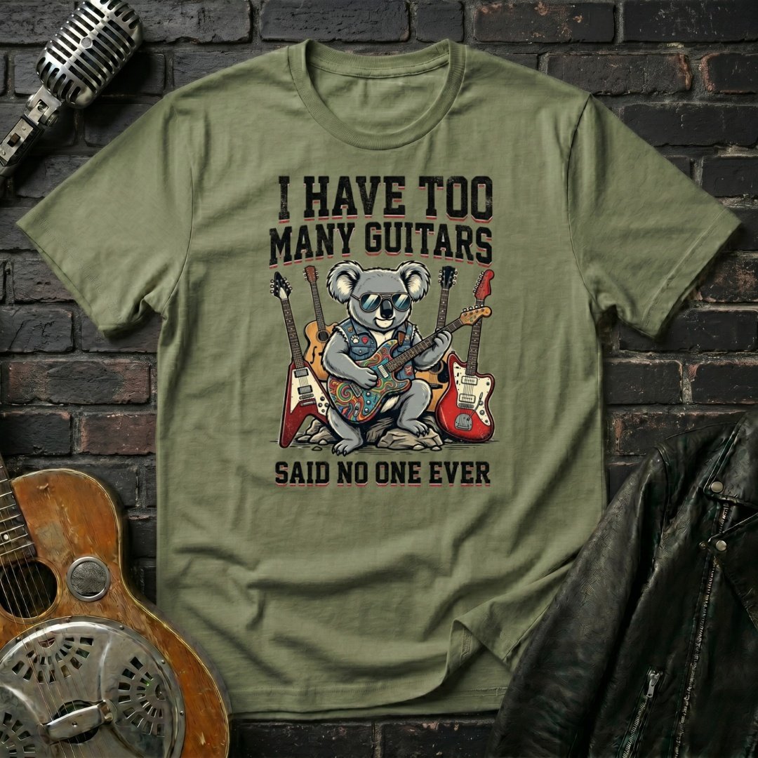 Too Many Guitars 11 T-Shirt - Image 3
